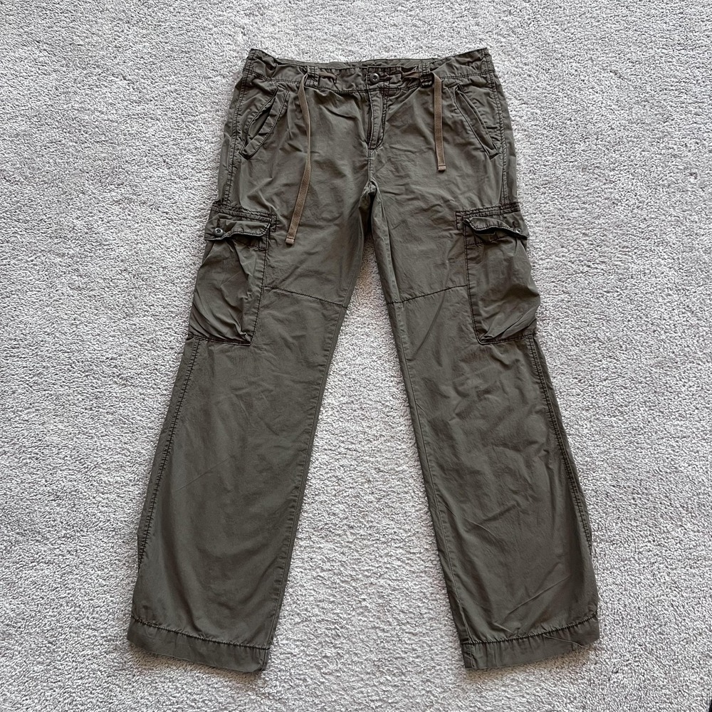 Vintage Polo Jeans Co. Ralph Lauren Cargo Pants Womens 12 Green Drawstring